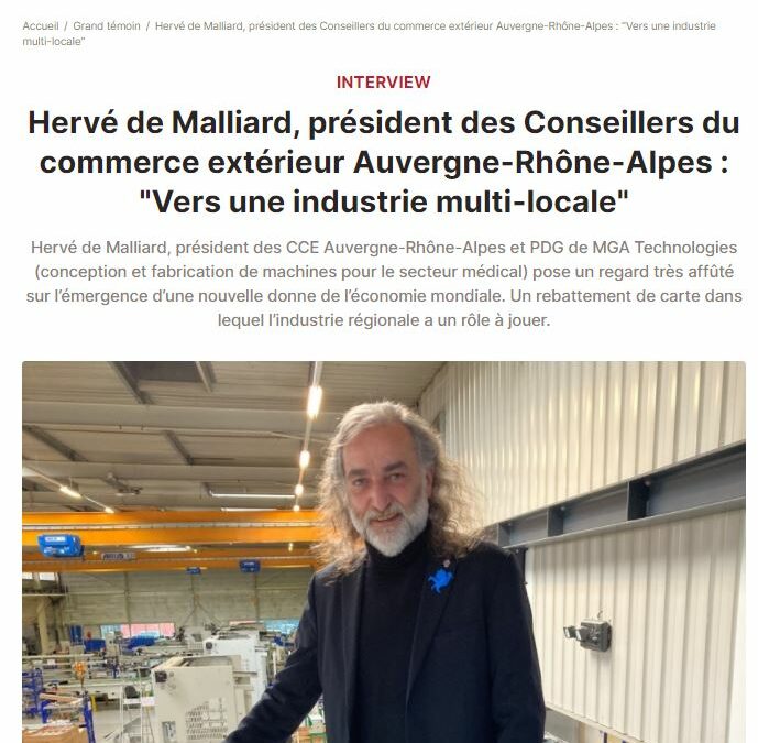 Interview de Hervé de Malliard dans le journal Le Tout Lyon le 14/10/2021