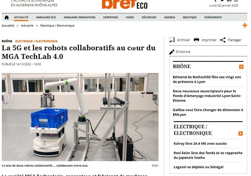 Le TechLab 4.0 et son réseau privé 5G dans la presse aujourd’hui !